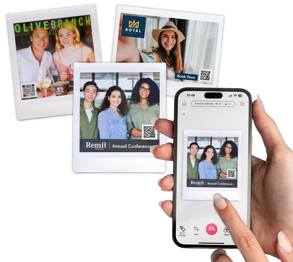 Anında markalı fotoğraflar